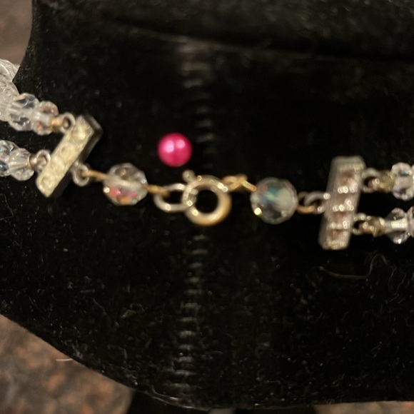 Art deco, Austrian crystal two strands of crystals - Picture 2 of 7